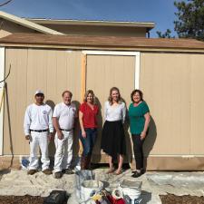 ECHO Homeless Organization - Donation of New Storage Shed Painting in Atascadero, CA 9