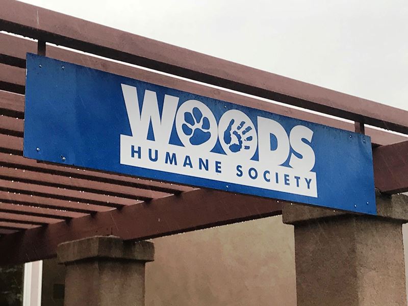 Woods humane society outdoor sign