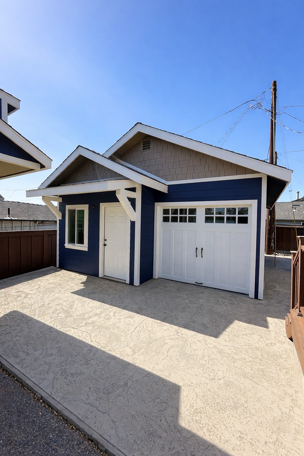 Timeless Contrast: A Detached Garage Transformation Cayucos 