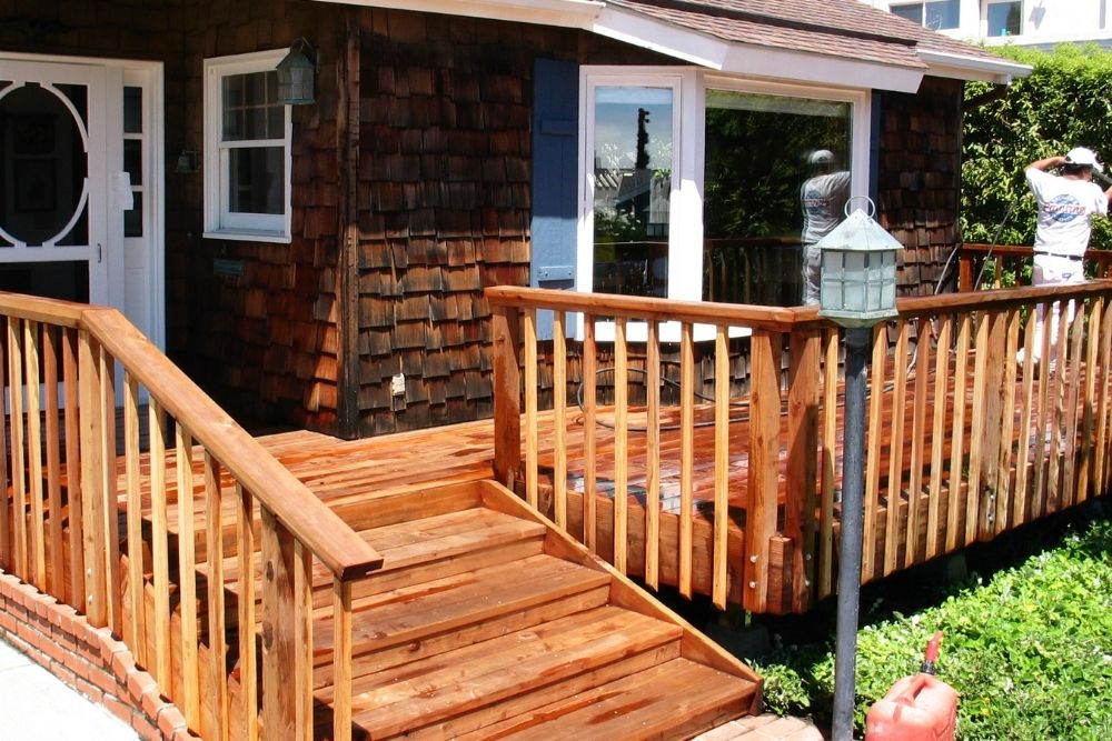 San luis obispo california deck staining